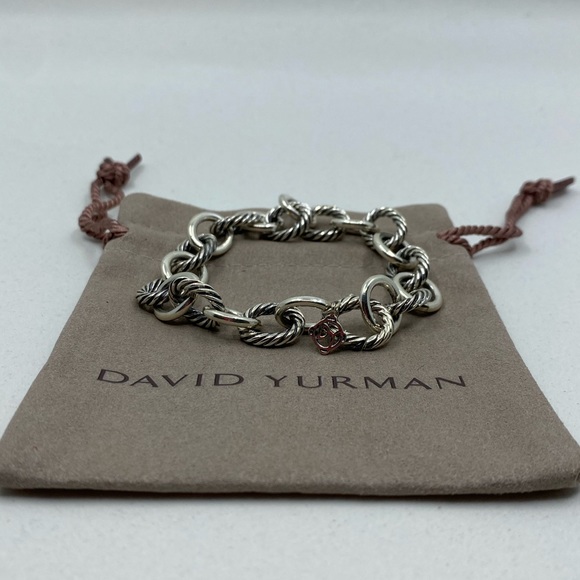 David Yurman  12mm Large Oval Link Cable Bracelet - Picture 2 of 5